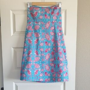 Kaeli Smith Resort Blue Pink A-Line Dress